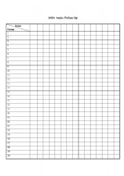 English Worksheet: follow up chart