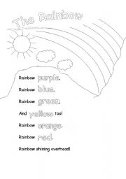 English Worksheet: The Rainbow Song