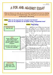 English Worksheet: ARGUMENTATIVE ESSAY