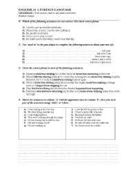English Worksheet: Activities on past forms