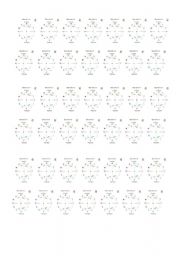 English Worksheet: clocks