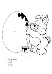 Colour the Easter Bunny !!!