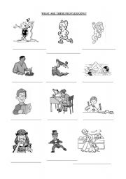 English Worksheet: present continous with pictures