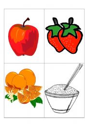 English Worksheet: food for flashcards-5