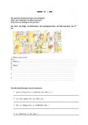 English Worksheet: WHERE IS / ARE ?