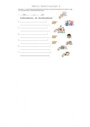 English Worksheet: FAmily Relationships---Part B