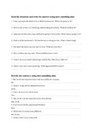 English Worksheet: have something done