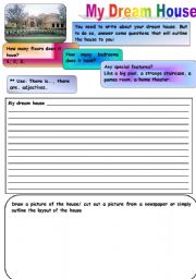 English Worksheet: my dream ouse