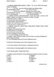 English Worksheet: exam