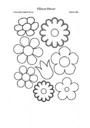 English Worksheet: Flowers Project