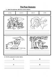 English Worksheet: The Four Seasons