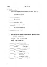 English worksheet: Question test