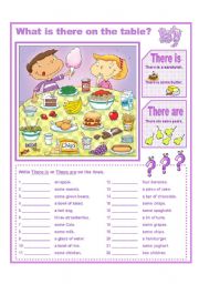 English Worksheet: THERE IS - THERE ARE