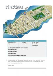 English Worksheet: Giving directions