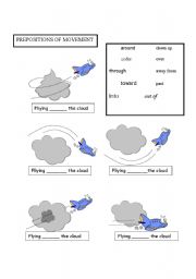 English Worksheet: prepositions of movement - part I