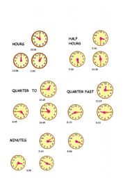 English Worksheet: TELLING THE TIME