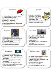 English Worksheet: Boardgame cards 4