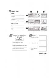 English Worksheet: evision Test 4th Grade - second part