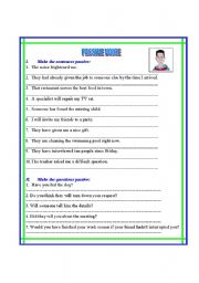 English Worksheet: Passive voice