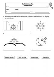English Worksheet: English written test