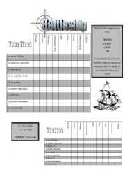 English Worksheet: Battleship! 