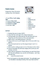 English Worksheet: English Tea Scones