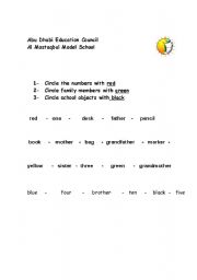 English worksheet: circling