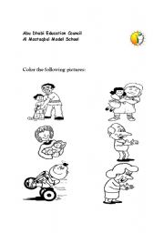 English worksheet: coloring