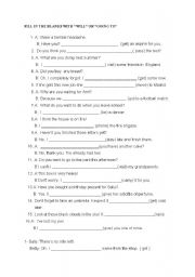 English Worksheet: will,going to