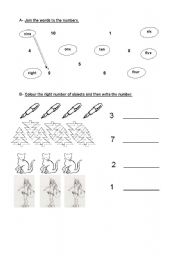 English Worksheet: Numbers