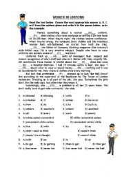 English Worksheet: Women in Uniform