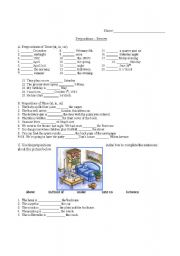English Worksheet: Prepositions Review