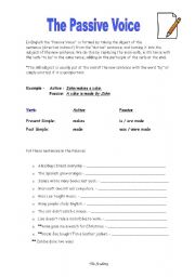 English Worksheet: The Passive Voice