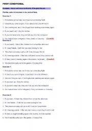 English Worksheet: conditionals