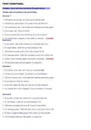 English Worksheet: conditionals
