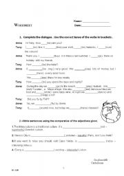 English worksheet: verb tenses