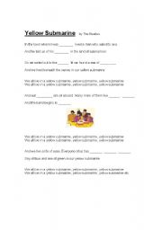 English Worksheet: Yellow Submarine