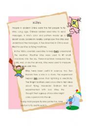 English Worksheet: kites