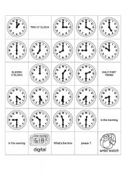 English Worksheet: What time is it ?