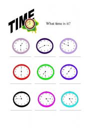 English Worksheet: Telling the Time