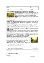 English Worksheet: Countryside Vs City Life