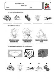 English Worksheet: Transportation