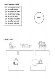 English Worksheet: create a monster