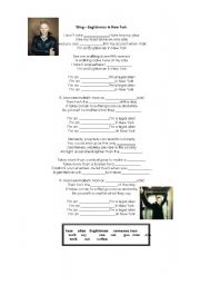 English Worksheet: sting