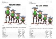 English Worksheet: Mini test comparative Dalton Brothers