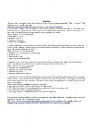 English worksheet: Main Idea