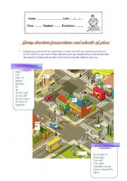 Giving directions/prepositions and adverbs of place 