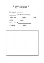 English Worksheet: my room