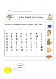 English Worksheet: search word