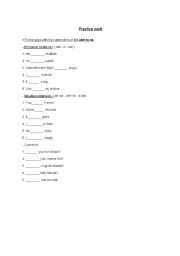English Worksheet: present simple